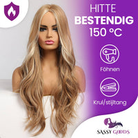 Blonde Pruik met Highlights Pruik Sassy Goods 