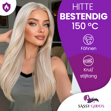 Lace Wig Licht Blond 55 cm met Lagen