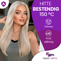 Lace Wig Licht Blond 55 cm met Lagen
