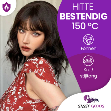 Korte Pruik Kastanjebruin - 35 cm