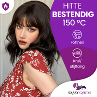 Korte Pruik Kastanjebruin - 35 cm