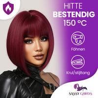 Rode Pruik 30 cm Sassy Goods 