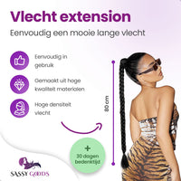 Vlecht Hair Extensions Zwart Haarextensies Sassy Goods 