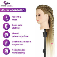 Blond Ombre Oefenhoofd Kappershoofd Oefenhoofd Sassy Goods 