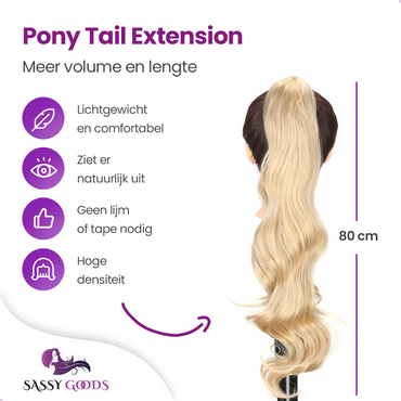 Ponytail Extensions Blond - Hairextensions - 80 cm