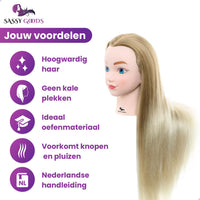 Blond Ombre Oefenhoofd Kappershoofd Oefenhoofd Sassy Goods 