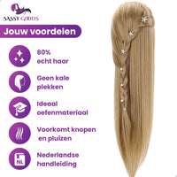 Donkerblond Oefenhoofd Kappershoofd Oefenhoofd Sassy Goods 