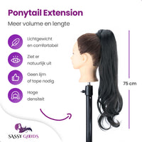 Ponytail Extension Zwart Haarextensies Sassy Goods 