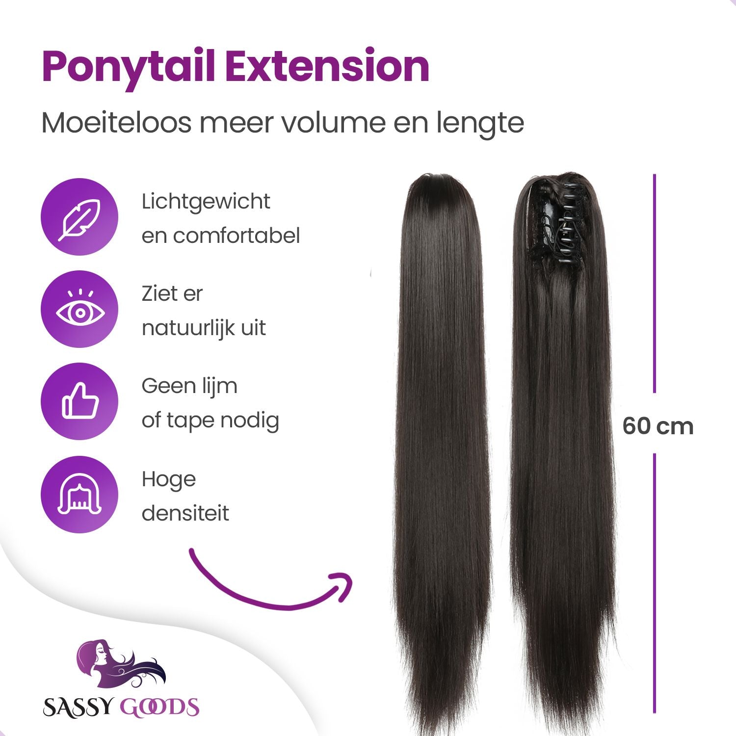 Clip In Extension Steil Donkerbruin Haarextensies Sassy Goods 