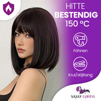 Donkerbruine Pruik Kort Pruik Sassy Goods 