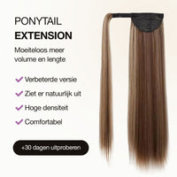 Wrap Around Ponytail Haar Extensions Paardenstaart Extension - As Bruin - Steil - 45 cm Haarextensies Sassy Goods 