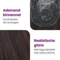 Haartopper Donkerbruin Haarextensies Sassy Goods 