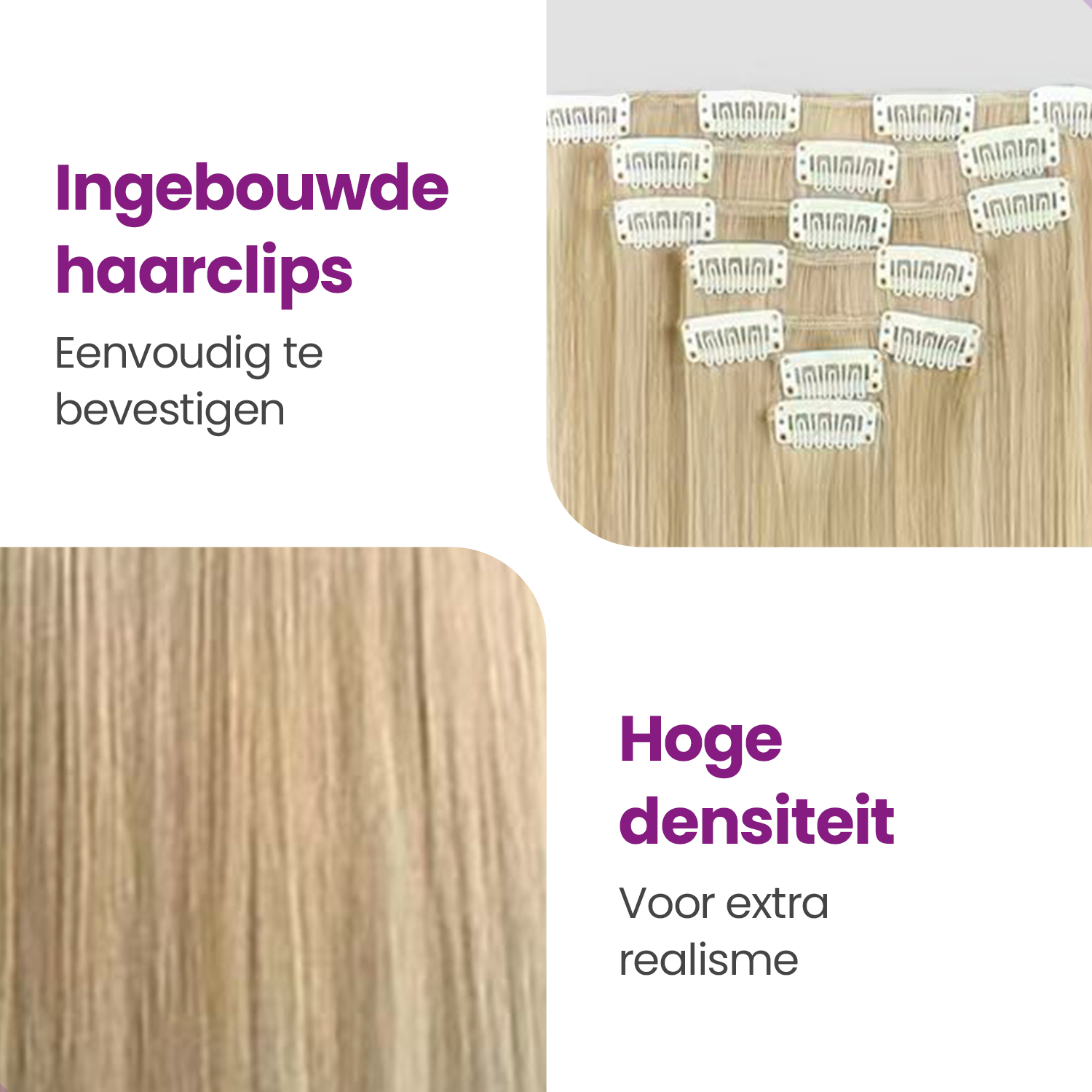 Clip In Extensions Blond 7 Stuks