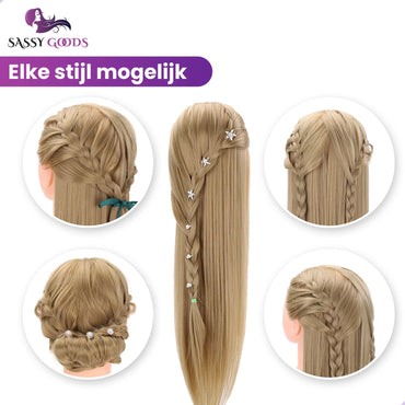 Donkerblond Oefenhoofd Kappershoofd Oefenhoofd Sassy Goods 