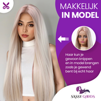 Luxe Platinum Blonde Front Lace Wig Steil