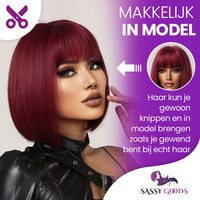 Rode Pruik 30 cm Sassy Goods 
