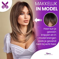 Bruine Pruik met Lagen Pruik Sassy Goods 