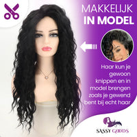 Zwarte Krullen Pruik Pruik Sassy Goods 