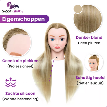 Blond Ombre Oefenhoofd Kappershoofd