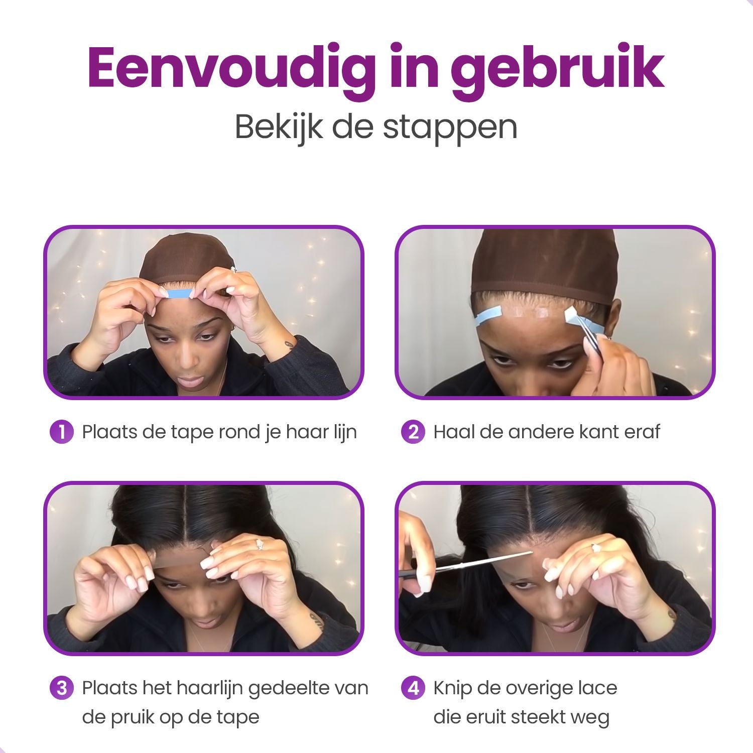 Pruikentape Dubbelzijdig Transparant 2 Stuks Pruik Sassy Goods 