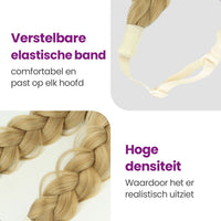 Gevlochten Haarband – Verstelbaar | Blond vlechtband Sassy Goods 