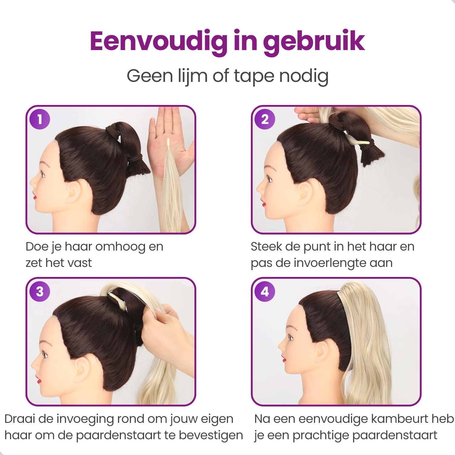 Wrap Around Ponytail Haar Extensions Paardenstaart - Blond Krullend - 60 cm Haarextensies Sassy Goods 