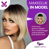 Blonde Pruik Kort 30 cm