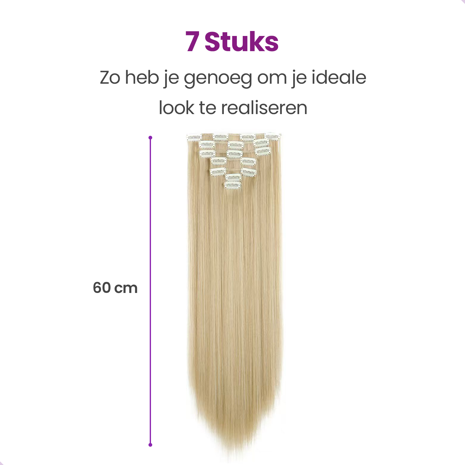 Clip In Extensions Blond 7 Stuks