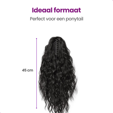 Ponytail Extensions Zwart 45 cm
