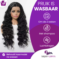 Luxe Lace Front Wig Zwart met Krullen