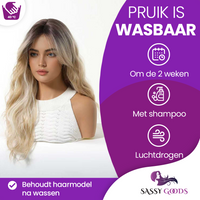 Blonde Pruik met Golvend Haar - 60 cm