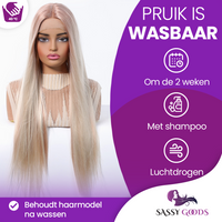 Luxe Platinum Blonde Front Lace Wig Steil