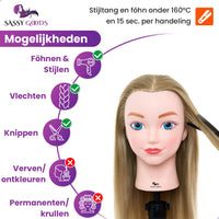 Blond Ombre Oefenhoofd Kappershoofd Oefenhoofd Sassy Goods 