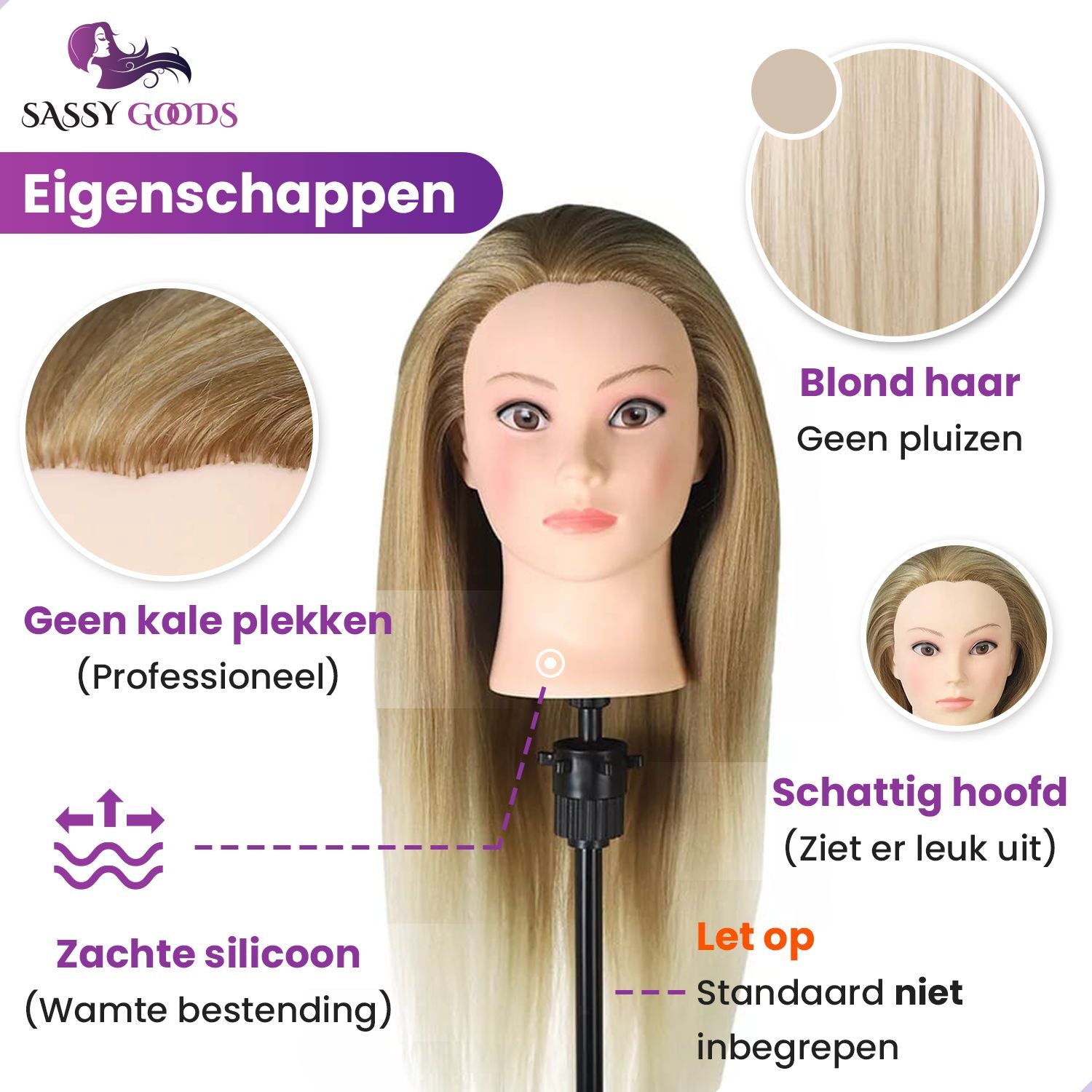 Blond Ombre Oefenhoofd Kappershoofd Oefenhoofd Sassy Goods 