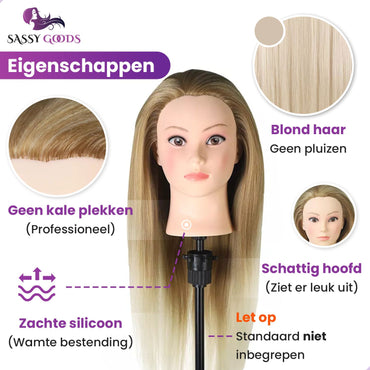 Blond Ombre Oefenhoofd Kappershoofd Oefenhoofd Sassy Goods 