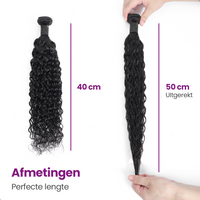 Braided Hair bundle Krullend Zwart Human Hair Extension - 100% Echt Haar