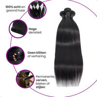 Extension Weave Steil Haar 100% Human Hair - 20 inch