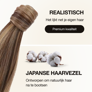 Wrap Around Ponytail Haar Extensions Paardenstaart Extension - As Bruin - Steil - 60 cm