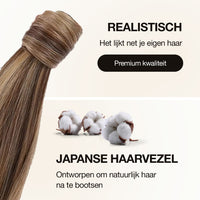 Wrap Around Ponytail Haar Extensions Paardenstaart Extension - As Bruin - Steil - 45 cm Haarextensies Sassy Goods 
