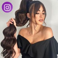 Ponytail Extension Donkerbruin Golvend extensions Sassy Goods 