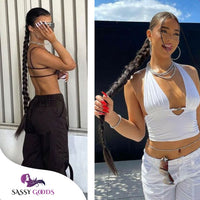 Vlecht Hair Extensions Zwart Haarextensies Sassy Goods 