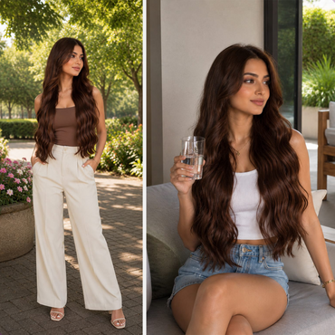 Premium Hair Extensions Donkerbruin - 65 cm