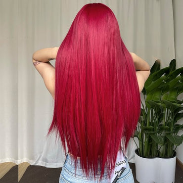 Rode pruik - Pruiken Dames Lang Haar Rood - 70 cm
