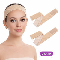 Luxe Anti Slip Pruik Band Beige - 2 Stuks