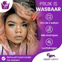 Luxe Roze Ombre Lace Wig - Pruik Pruik Sassy Goods 