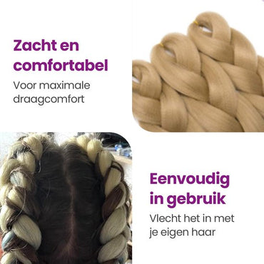 Vlecht Haar Blond 2 Stuks
