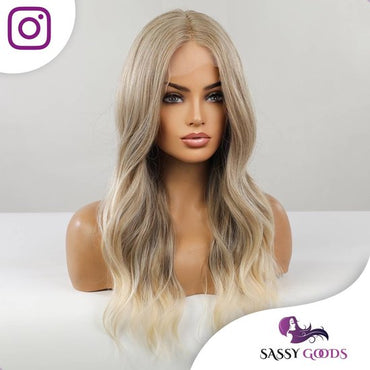 Luxe Ombre Blonde Front Lace Wig -  Balayage 55 cm