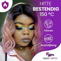 Luxe Roze Ombre Lace Wig - Pruik Pruik Sassy Goods 