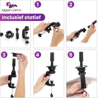 Kappershoofd - Kapperspop - Oefenhoofd Man - Bruin - 35 cm Oefenhoofd Sassy Goods 