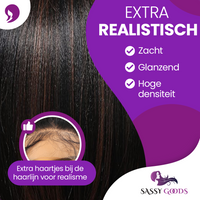 Luxe Lace Wig Zwart 30 cm